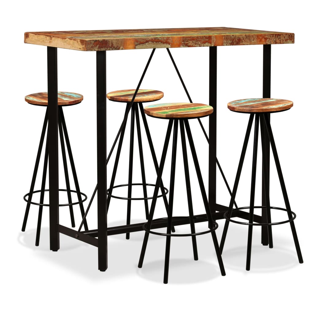 5-Tlg. Bar-Set Altholz Massiv