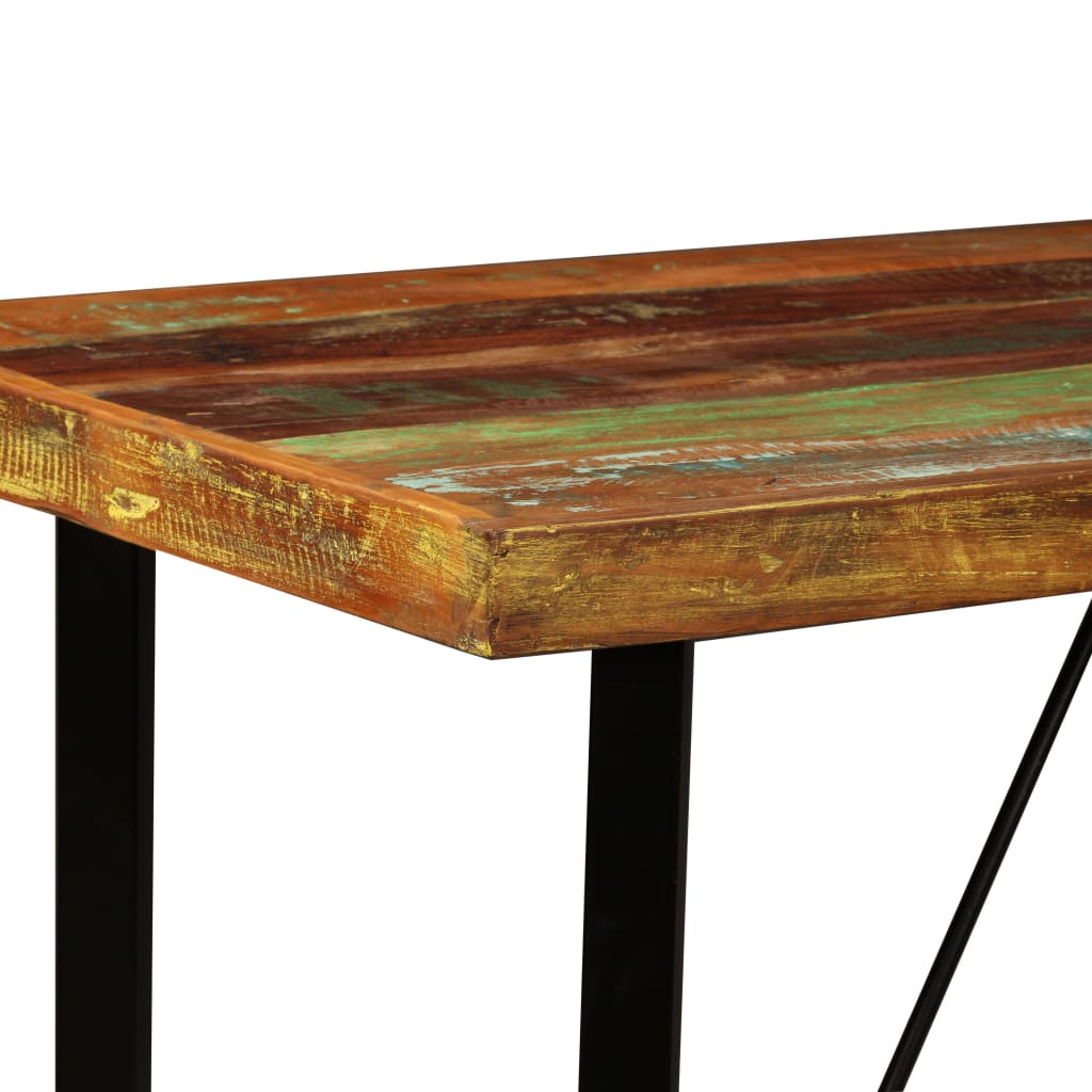 5-Tlg. Bar-Set Altholz Massiv, Echtleder Und Canvas