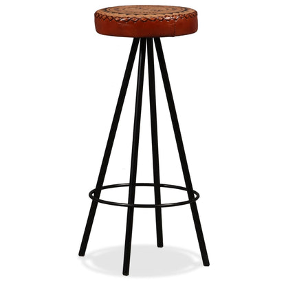 5-Tlg. Bar-Set Altholz Massiv, Echtleder Und Canvas