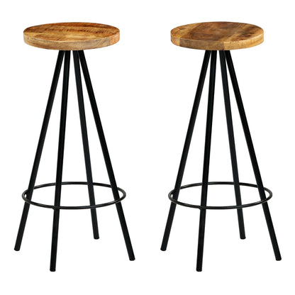 Bar-Set 3-Tlg. Massivholz Mango 60×60×107 Cm