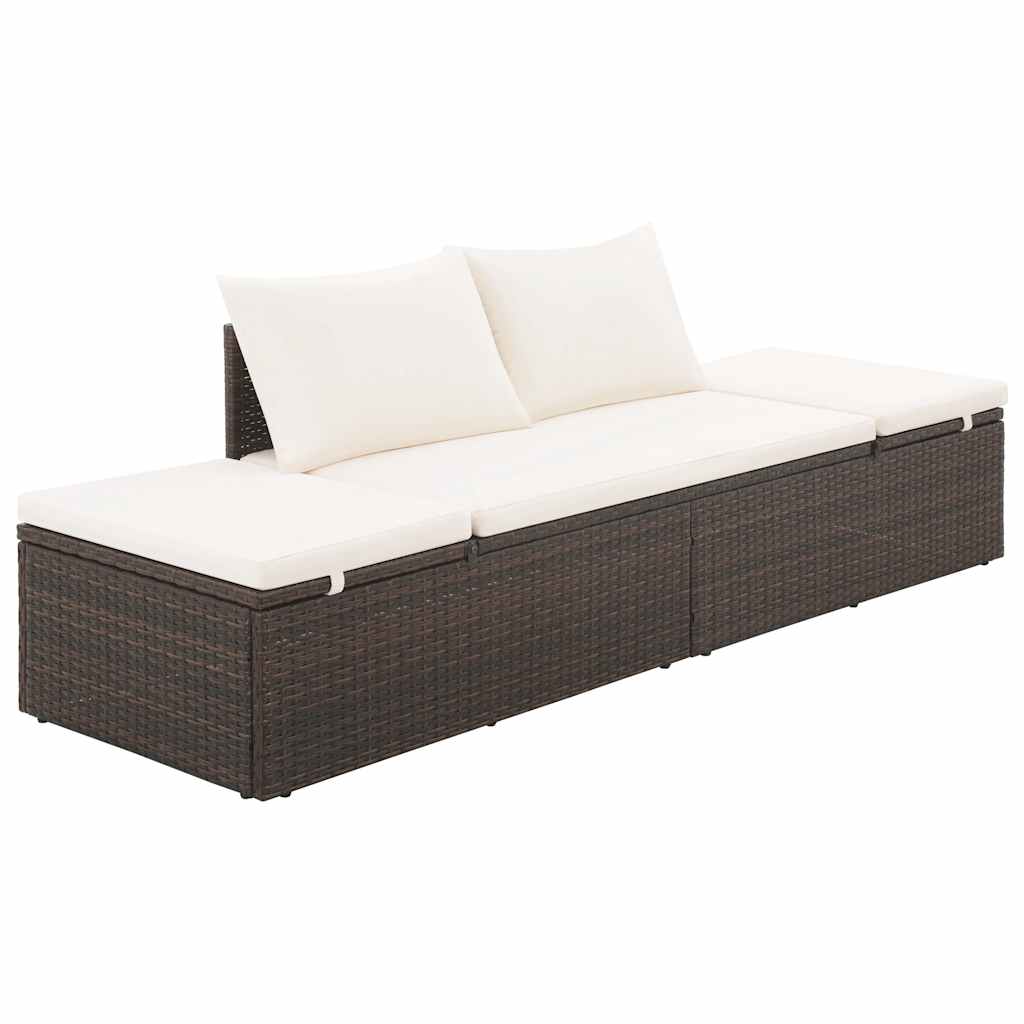 Gartenbett 195×60 Cm Poly Rattan
