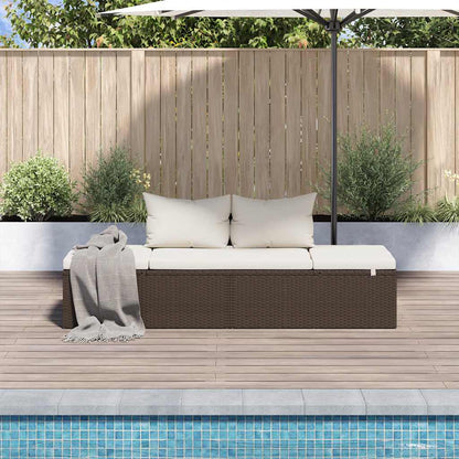 Gartenbett 195×60 Cm Poly Rattan