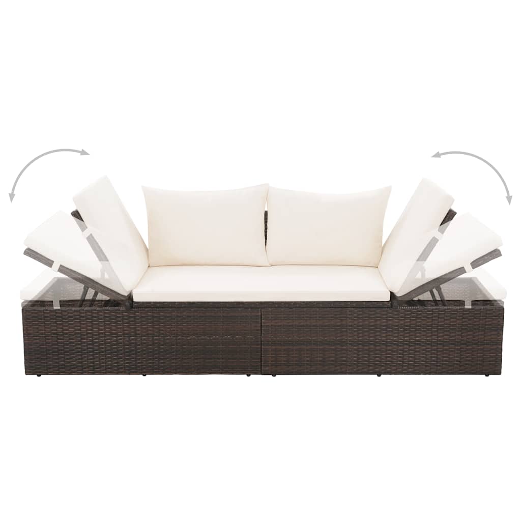 Gartenbett 195×60 Cm Poly Rattan