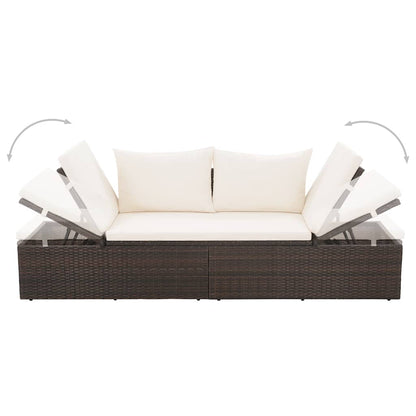 Gartenbett 195×60 Cm Poly Rattan