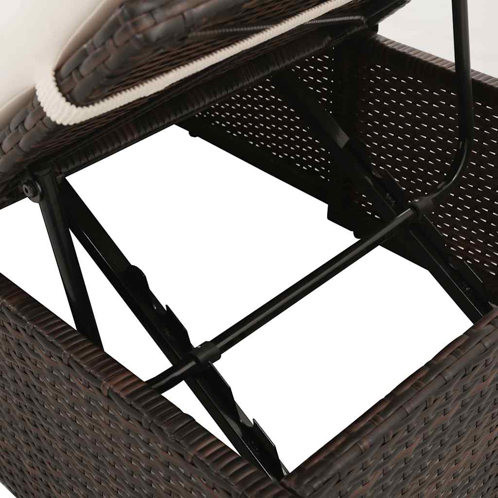 Gartenbett 195×60 Cm Poly Rattan