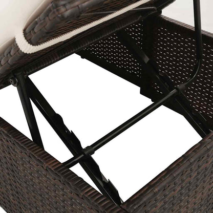 Gartenbett 195×60 Cm Poly Rattan