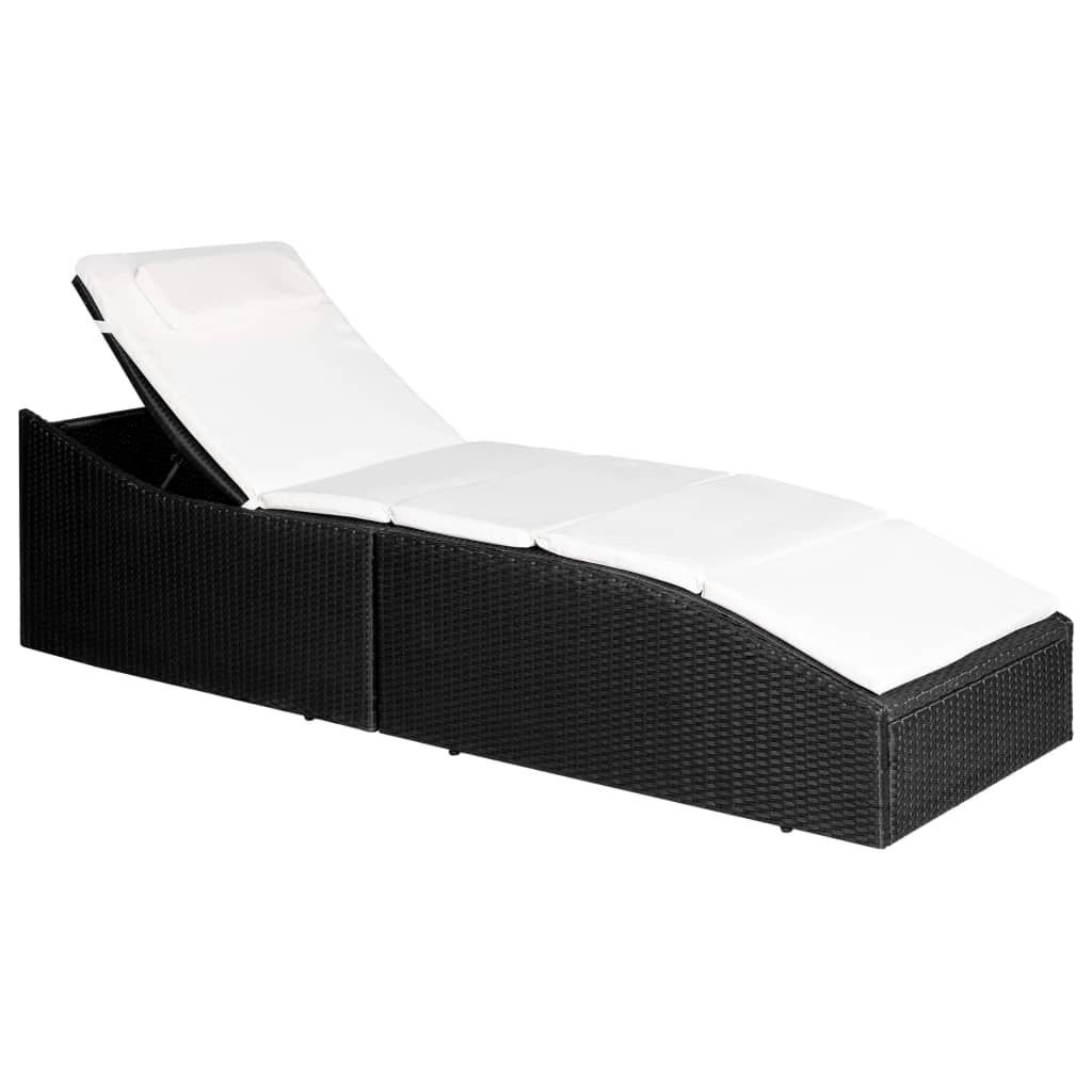 Sonnenliege Mit Auflage Poly Rattan