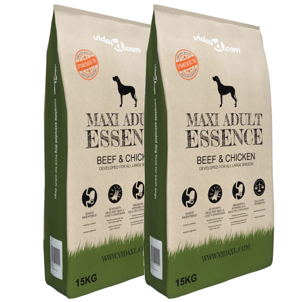 Trockenfutter Hunde Maxi Adult Essence Beef&Chicken 2 Stk