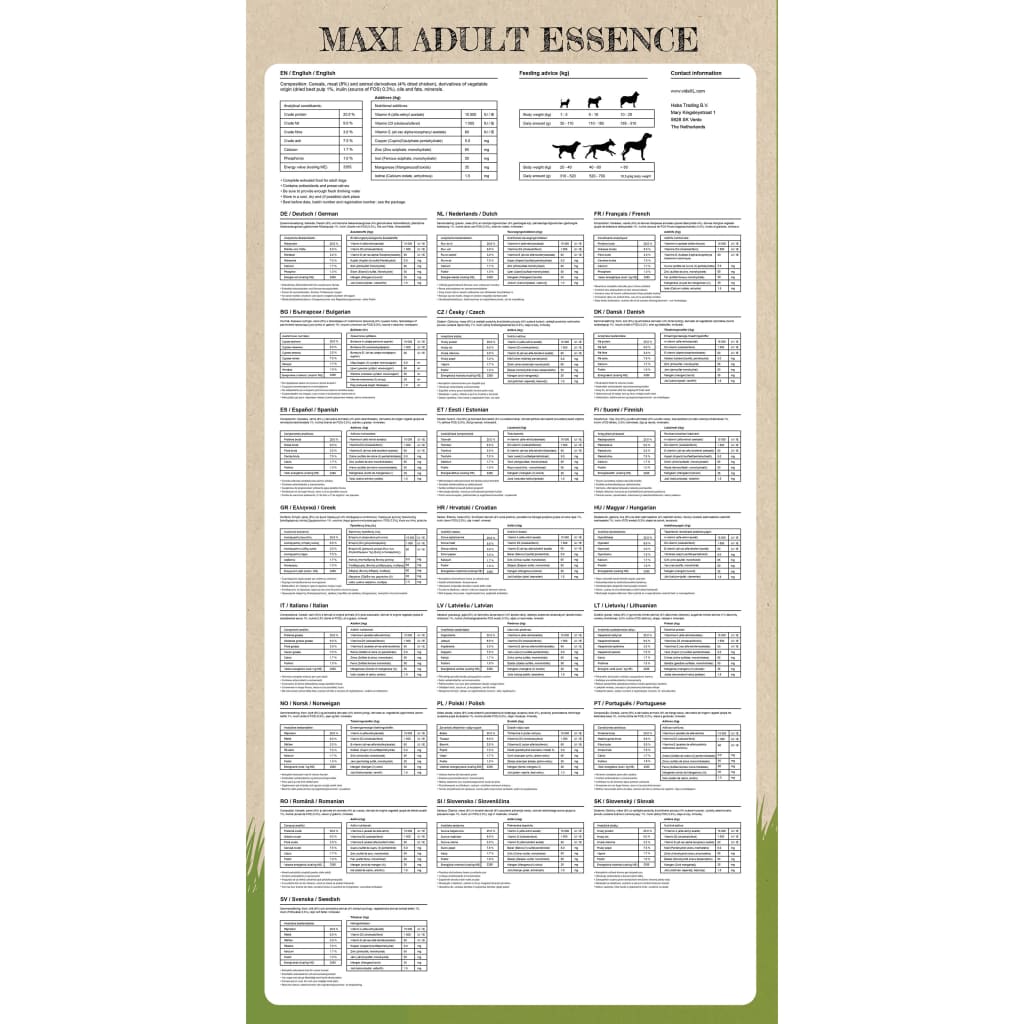 Trockenfutter Hunde Maxi Adult Essence Beef&Chicken 2 Stk