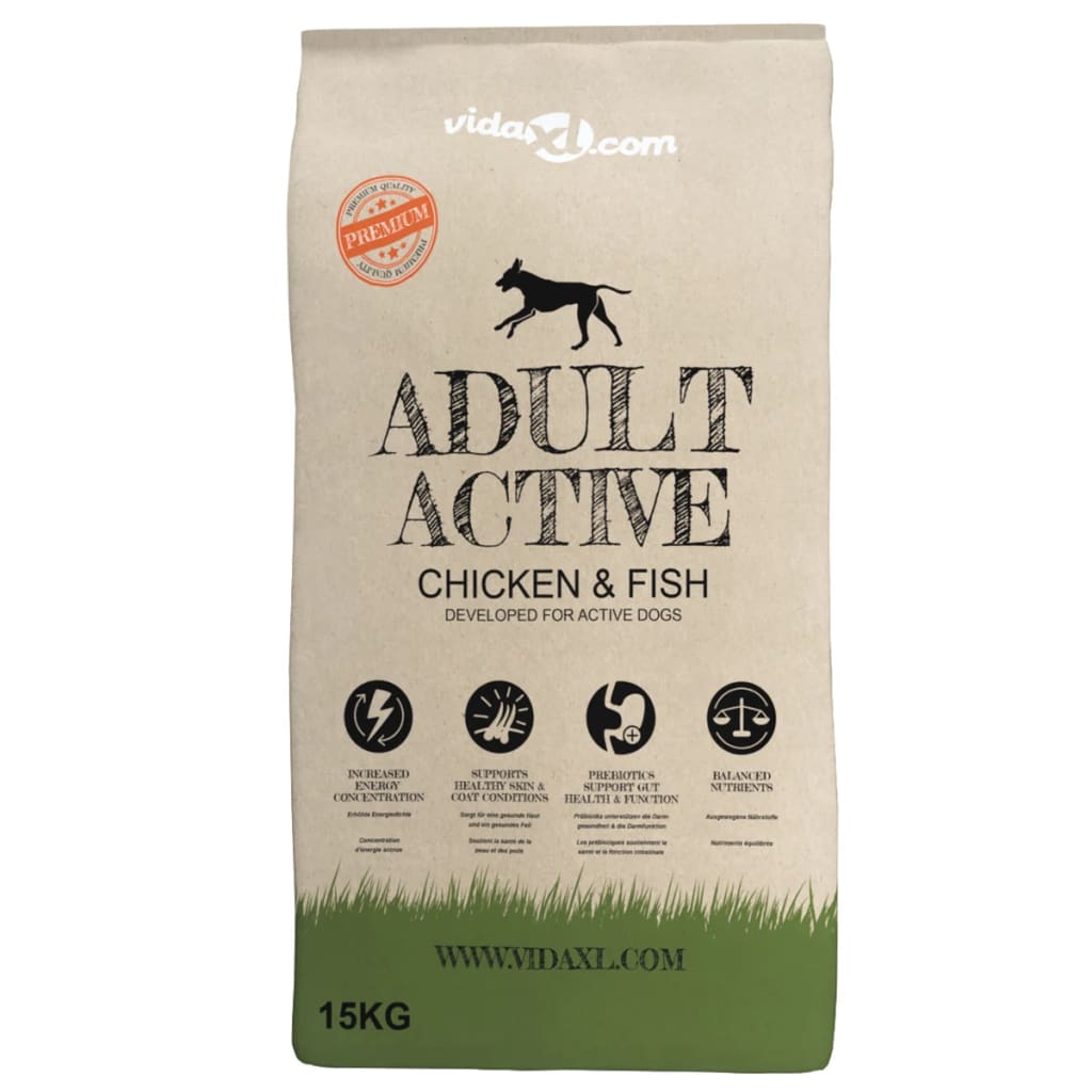 Trockenfutter Für Hunde Adult Active Chicken & Fish 2 Stk