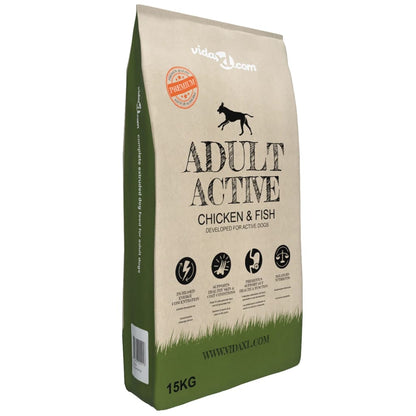 Trockenfutter Für Hunde Adult Active Chicken & Fish 2 Stk