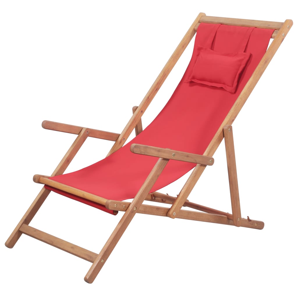 Strandstuhl Klappbar Stoff Und Massivholz