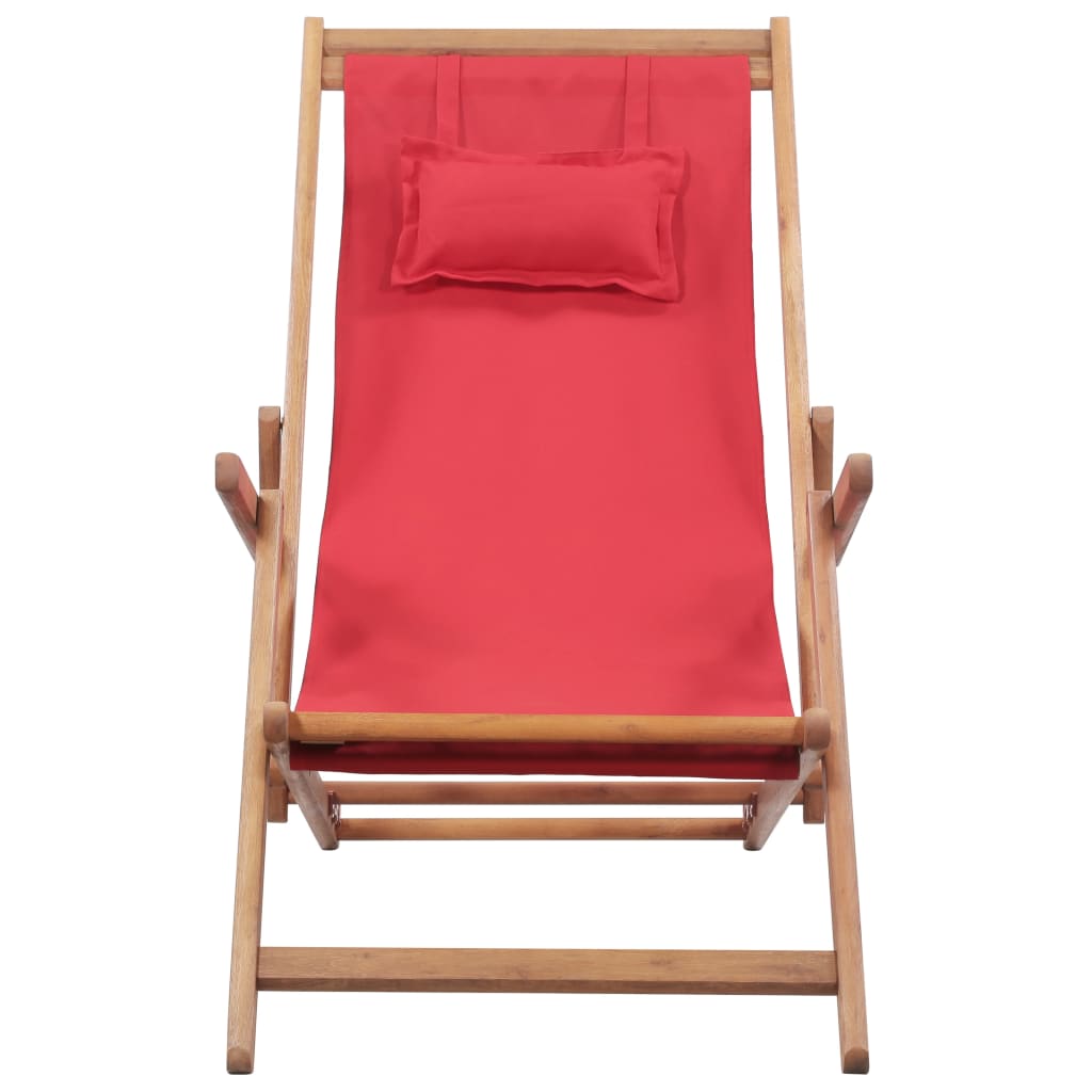 Strandstuhl Klappbar Stoff Und Massivholz