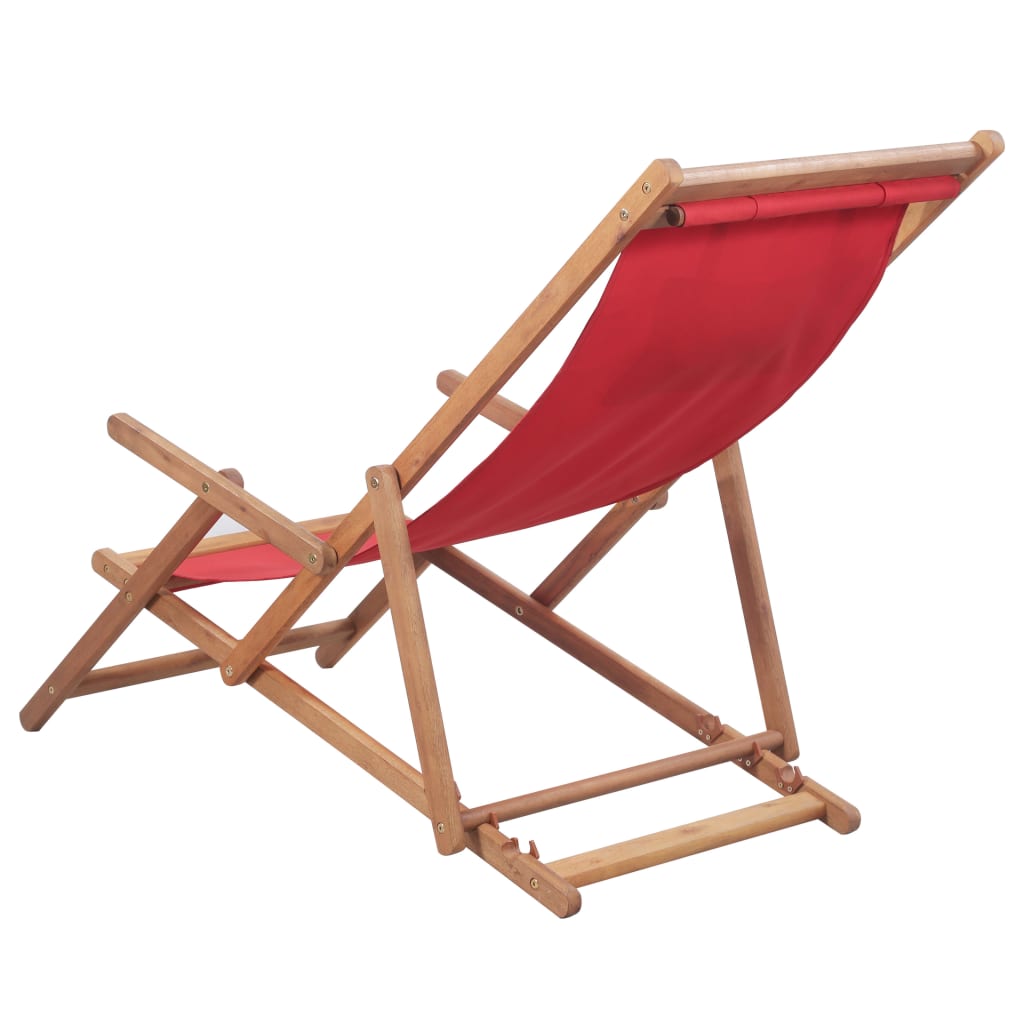 Strandstuhl Klappbar Stoff Und Massivholz