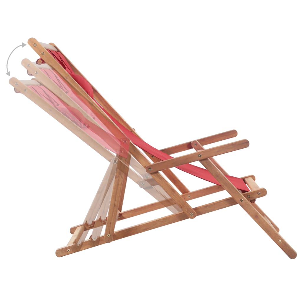 Strandstuhl Klappbar Stoff Und Massivholz