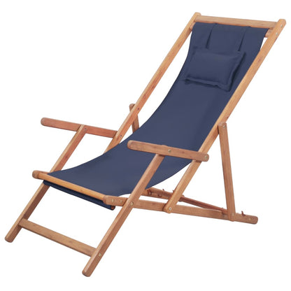 Strandstuhl Klappbar Stoff Und Massivholz