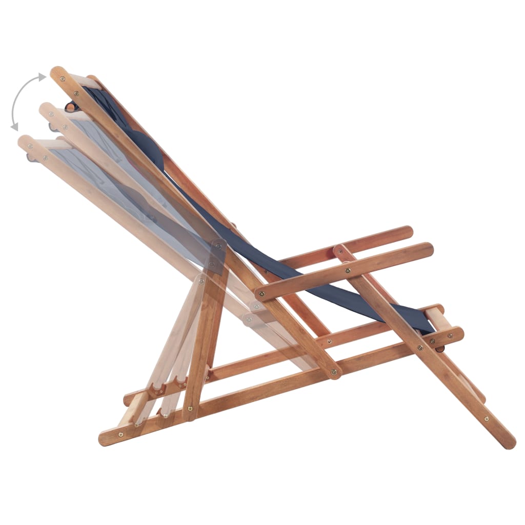 Strandstuhl Klappbar Stoff Und Massivholz