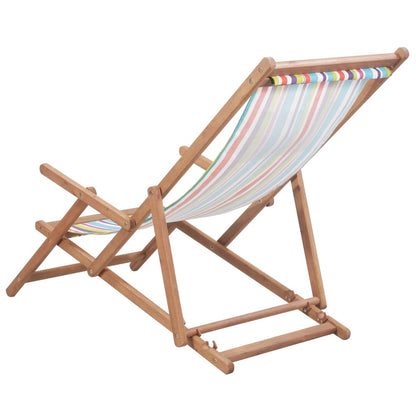 Strandstuhl Klappbar Stoff Und Massivholz