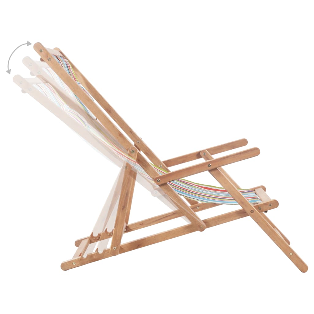 Strandstuhl Klappbar Stoff Und Massivholz