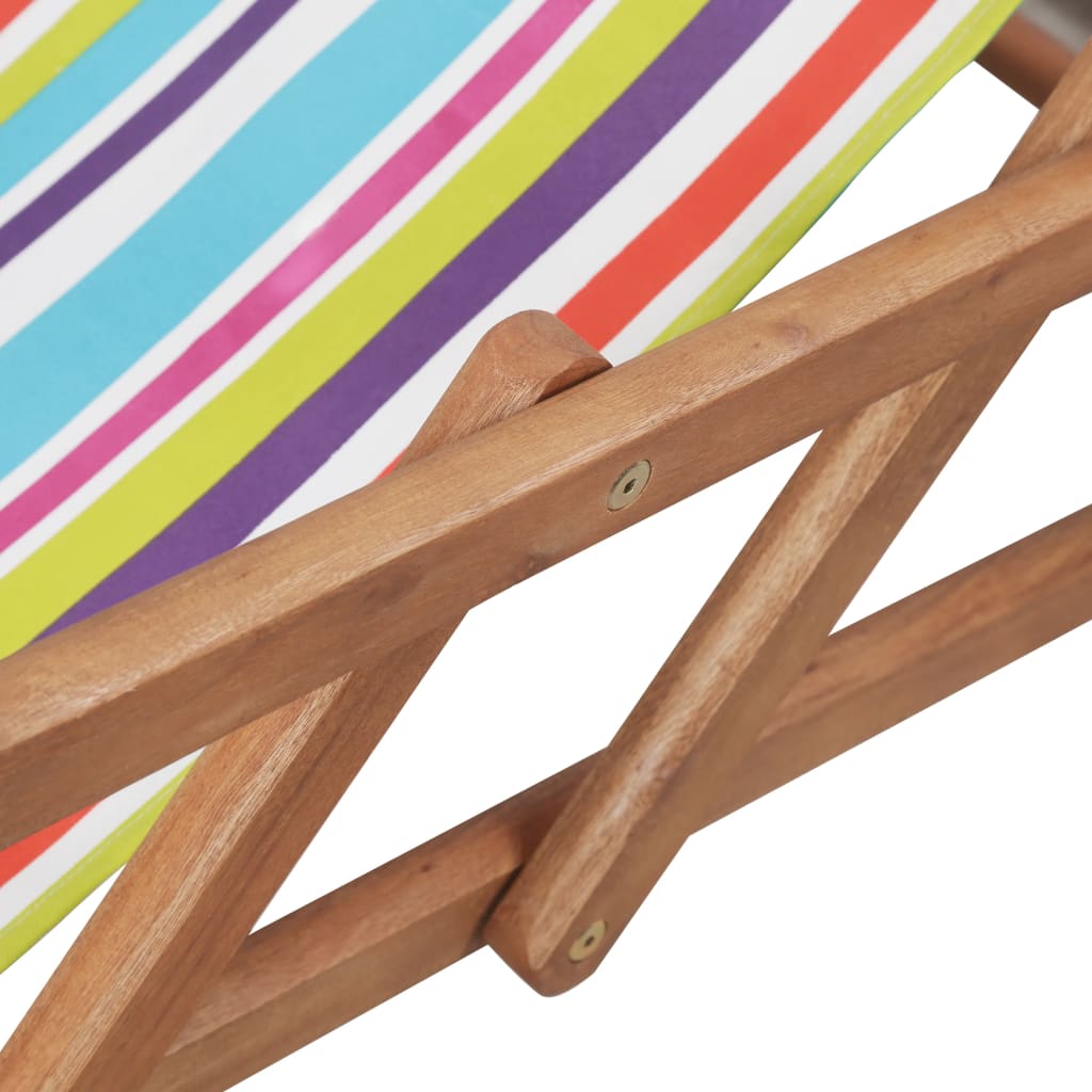 Strandstuhl Klappbar Stoff Und Massivholz