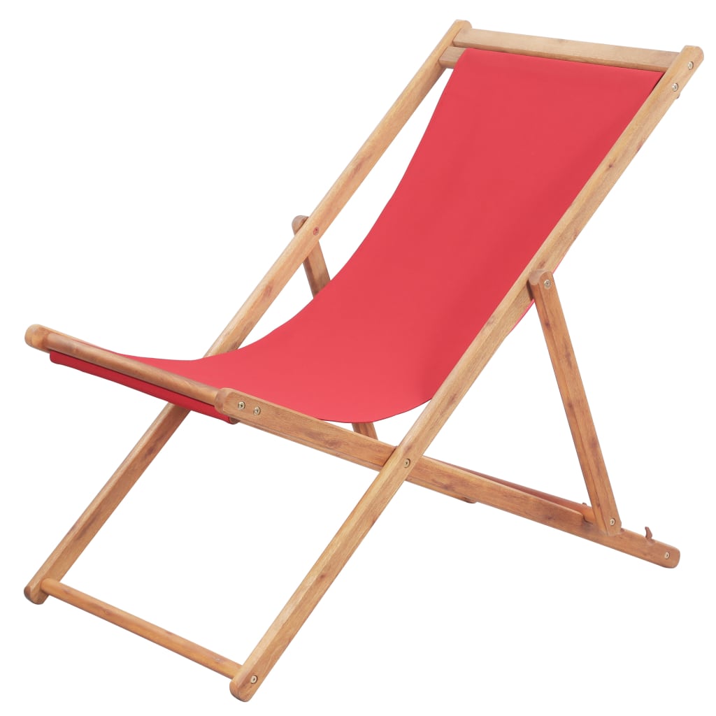 Strandstuhl Klappbar Stoff Und Massivholz