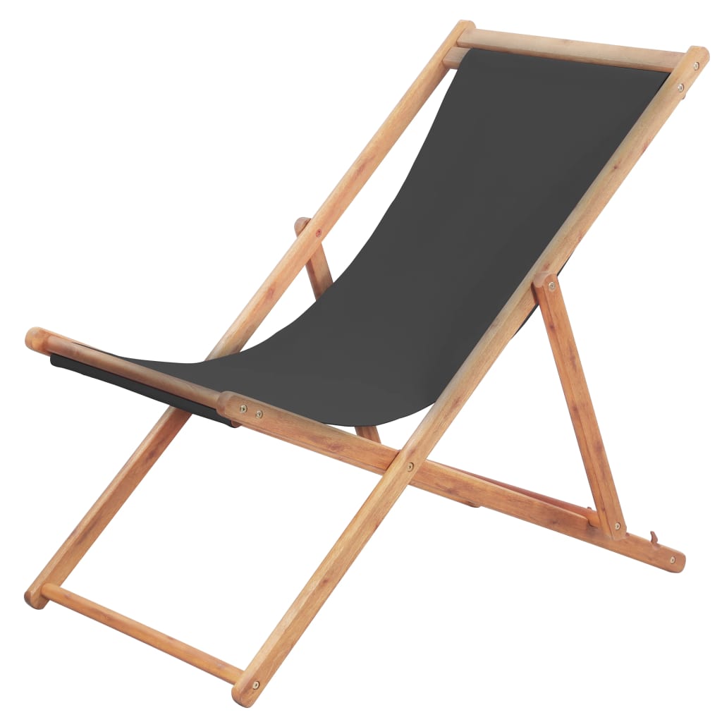 Strandstuhl Klappbar Stoff Und Massivholz