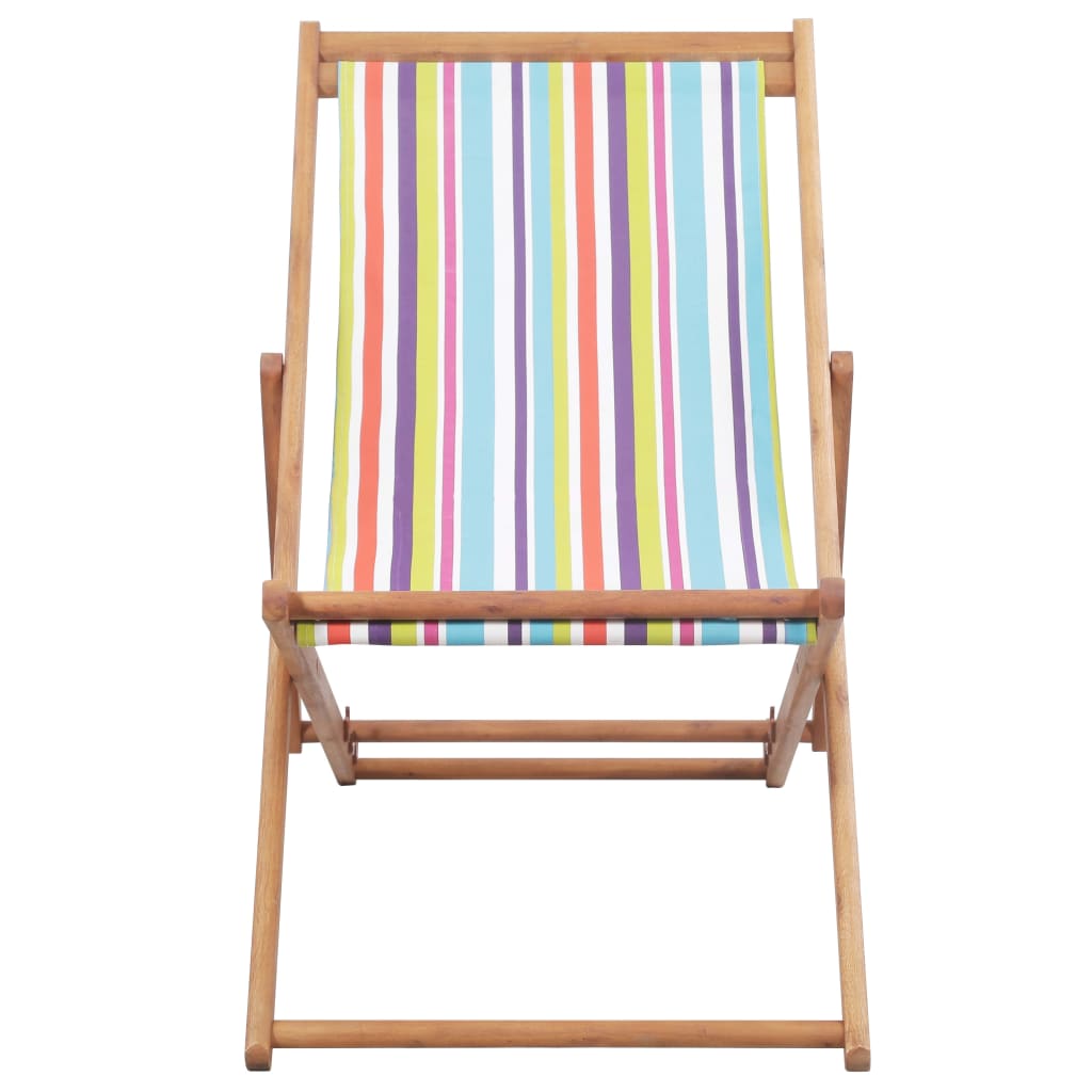 Strandstuhl Klappbar Stoff Und Massivholz