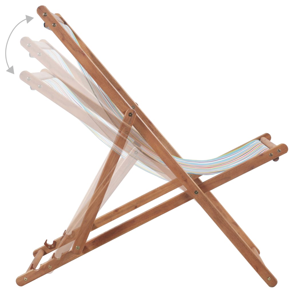 Strandstuhl Klappbar Stoff Und Massivholz