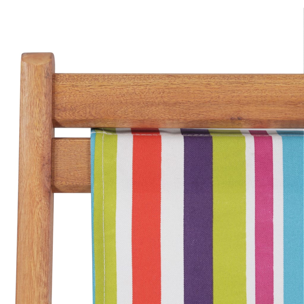 Strandstuhl Klappbar Stoff Und Massivholz