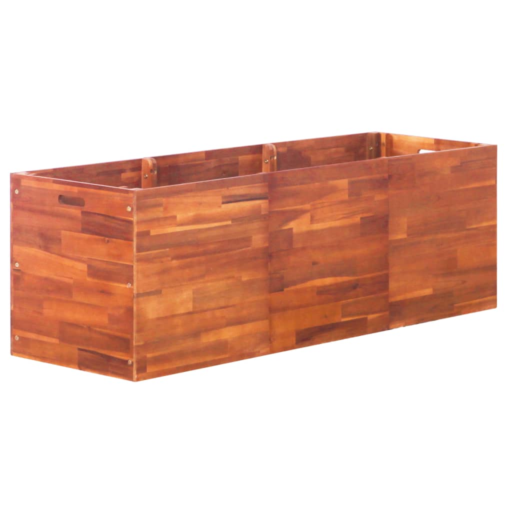 Garten-Hochbeet Akazienholz 150X50X50 Cm Weiß