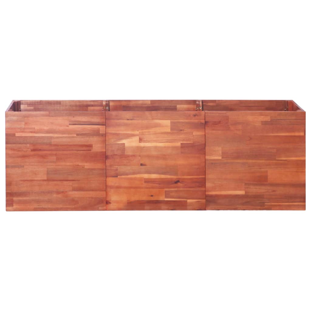 Garten-Hochbeet Akazienholz 150X50X50 Cm Weiß