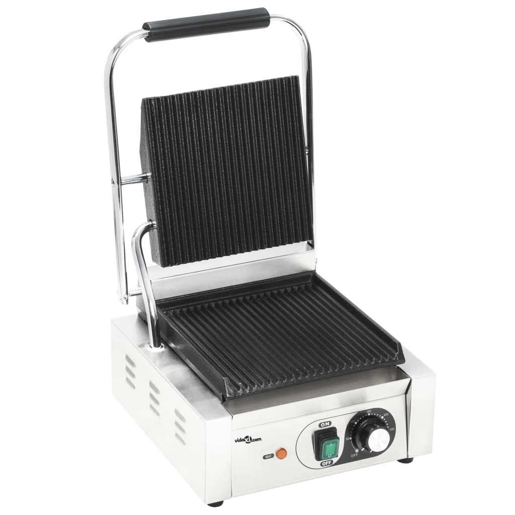 Gerillter Panini-Grill Edelstahl 1800 W 31X30,5X20 Cm