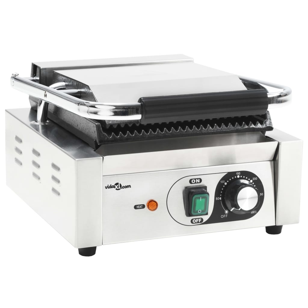 Gerillter Panini-Grill Edelstahl 1800 W 31X30,5X20 Cm