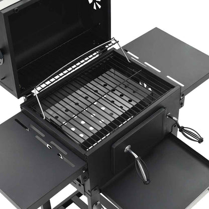 Holzkohlegrill Mit Unterer Ablage Schwarz