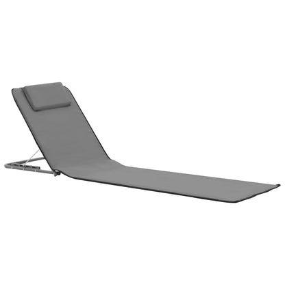 Klappbare Strandmatte 2 Stk. Stahl Und Stoff