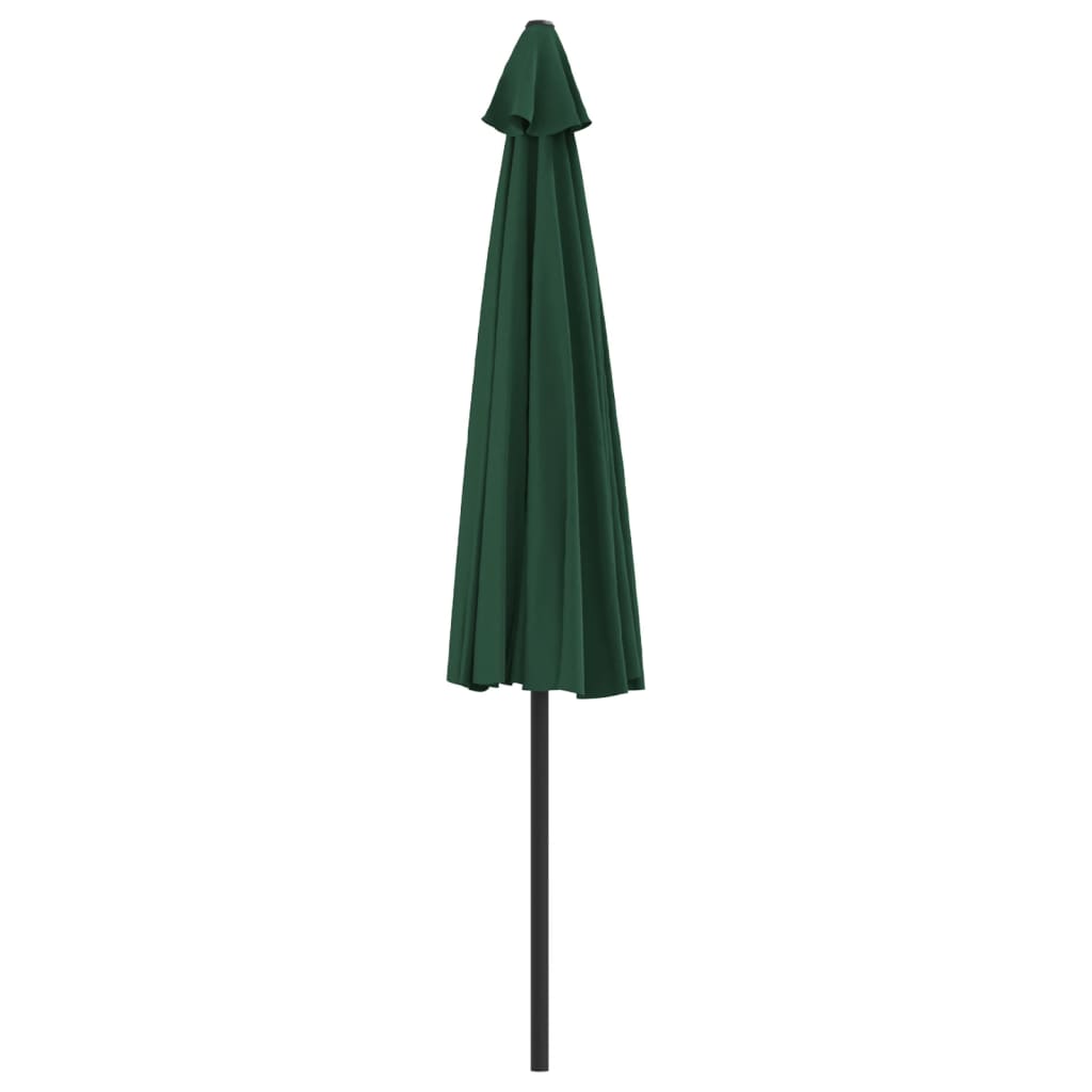 Balkon-Sonnenschirm Mit Alu-Mast Grün 300X155 Cm Halbrund