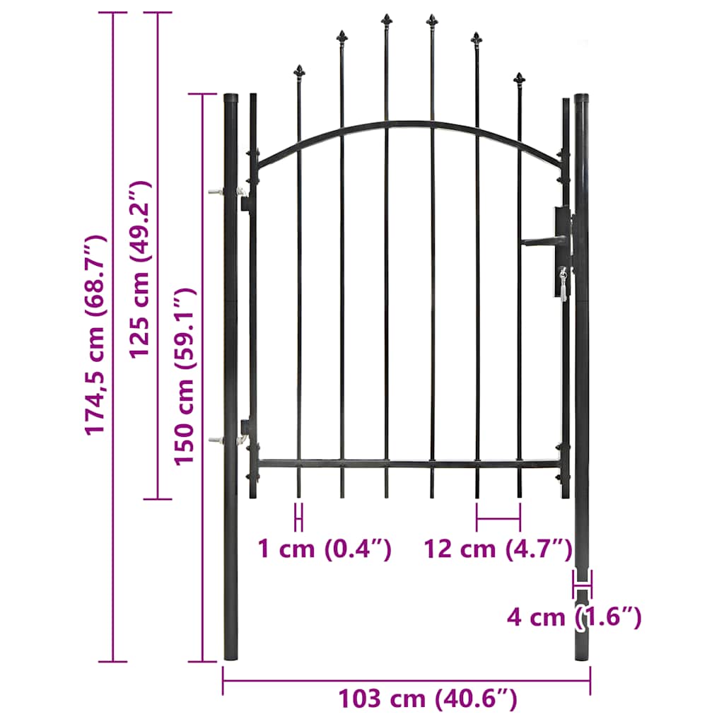 Gartentor Woerden Stahl 1X1,25 M