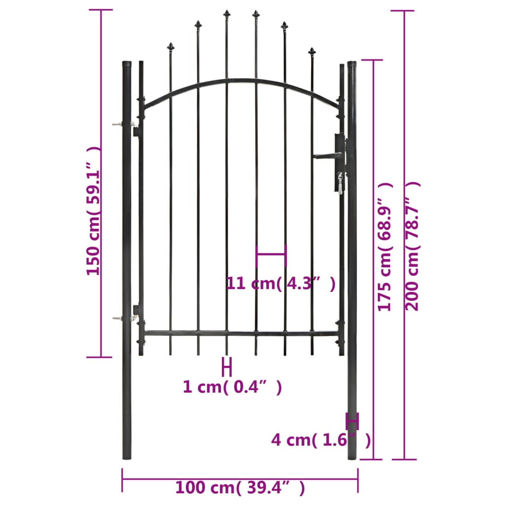 Gartentor Woerden Stahl 1X1,5 M