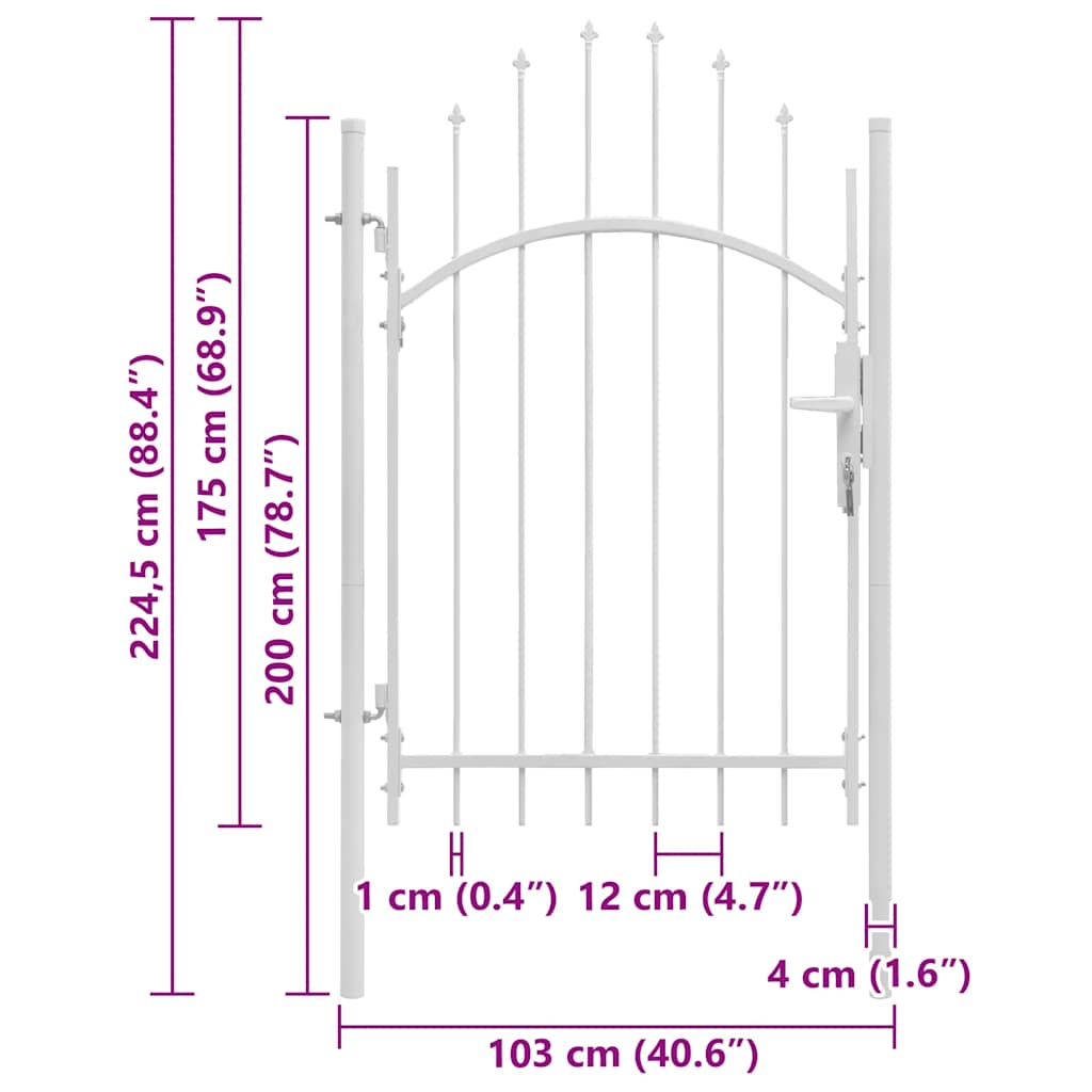 Gartentor Woerden Stahl 1X2,25 M