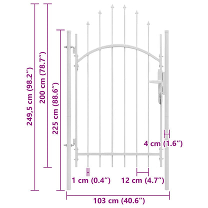 Gartentor Stahl 1X2,45 M
