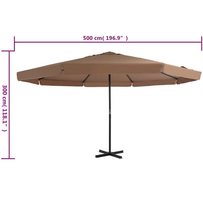 Sonnenschirm Mit Aluminium-Mast 500 Cm