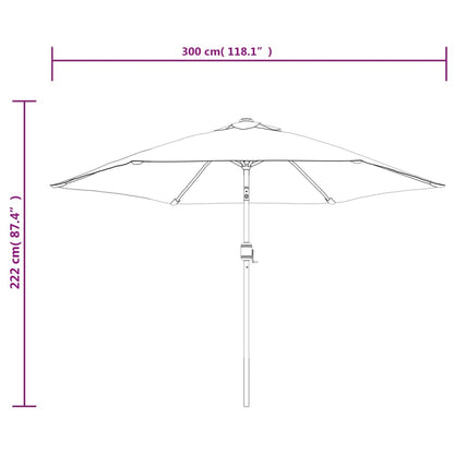 Sonnenschirm Mit Metall-Mast 300 Cm