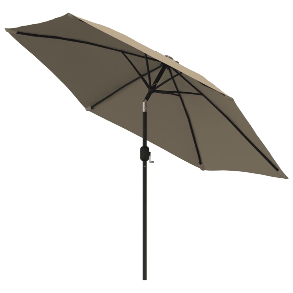 Sonnenschirm Mit Led-Leuchten Und Stahlmast 300 Cm