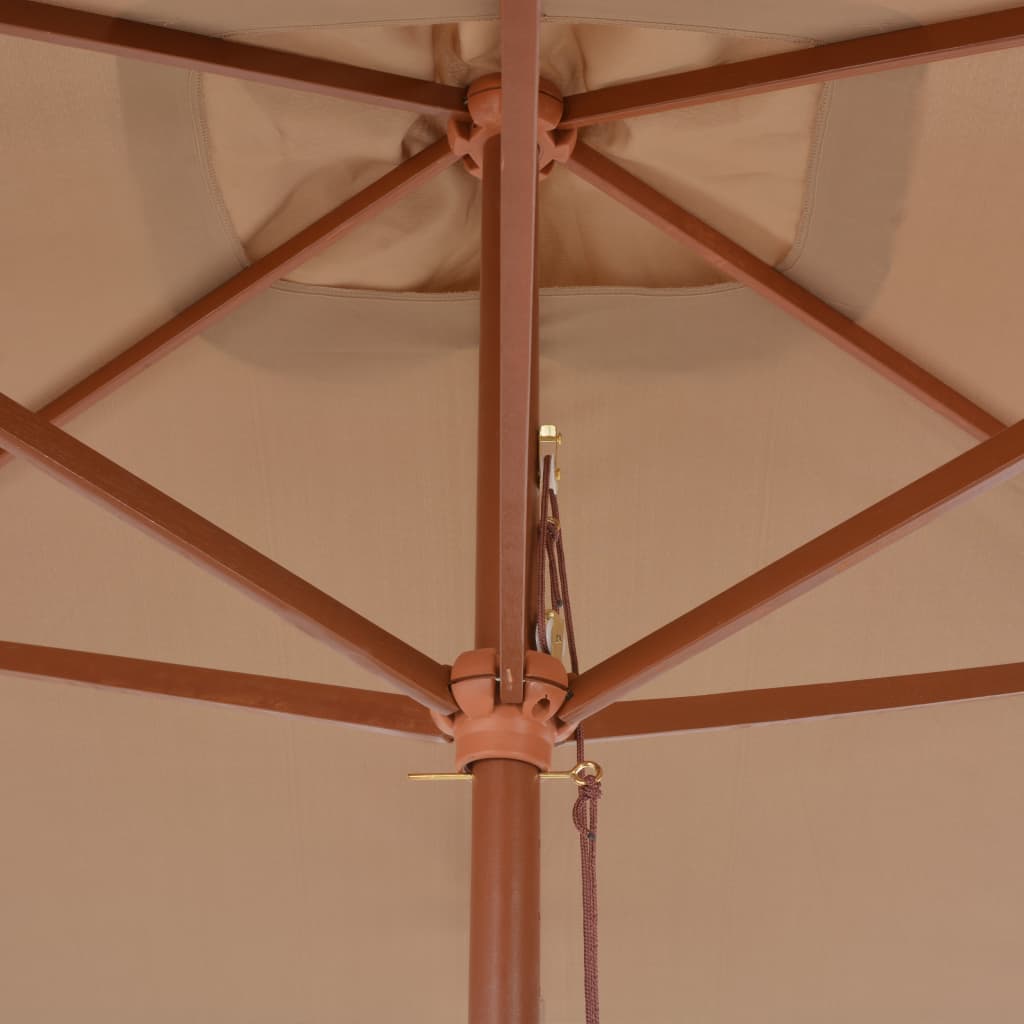Sonnenschirm Mit Holz-Mast 200X300 Cm