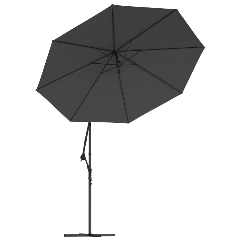 Ampelschirm Mit Led-Beleuchtung Und Stahl-Mast 300 Cm