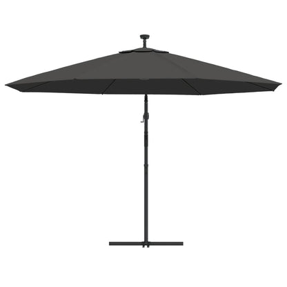 Ampelschirm Mit Led-Beleuchtung Und Metall-Mast 350Cm