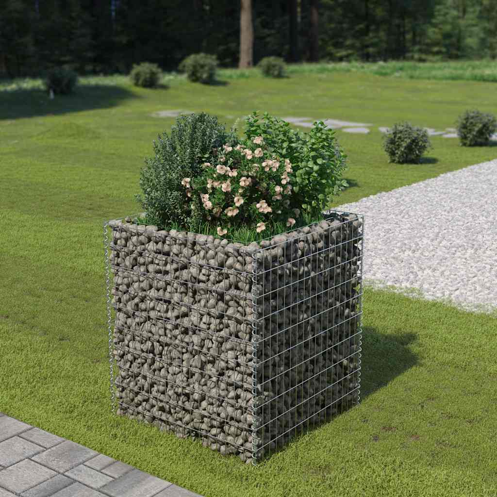 Gabionen-Hochbeet Verzinkter Stahl 50×50×50 Cm