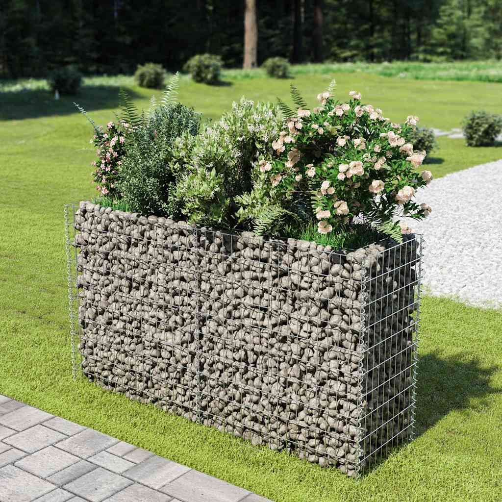 Gabionen-Hochbeet Verzinkter Stahl 50×50×50 Cm