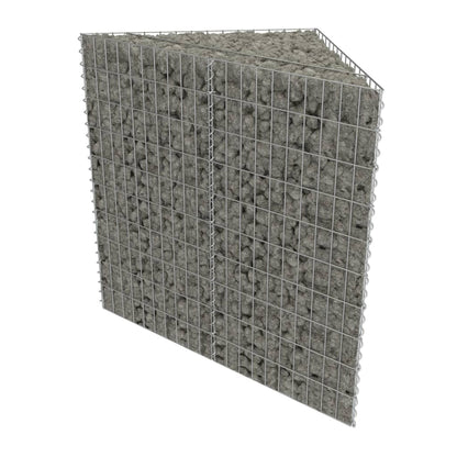 Gabionen-Hochbeet Verzinkter Stahl 75×75×100 Cm Marine