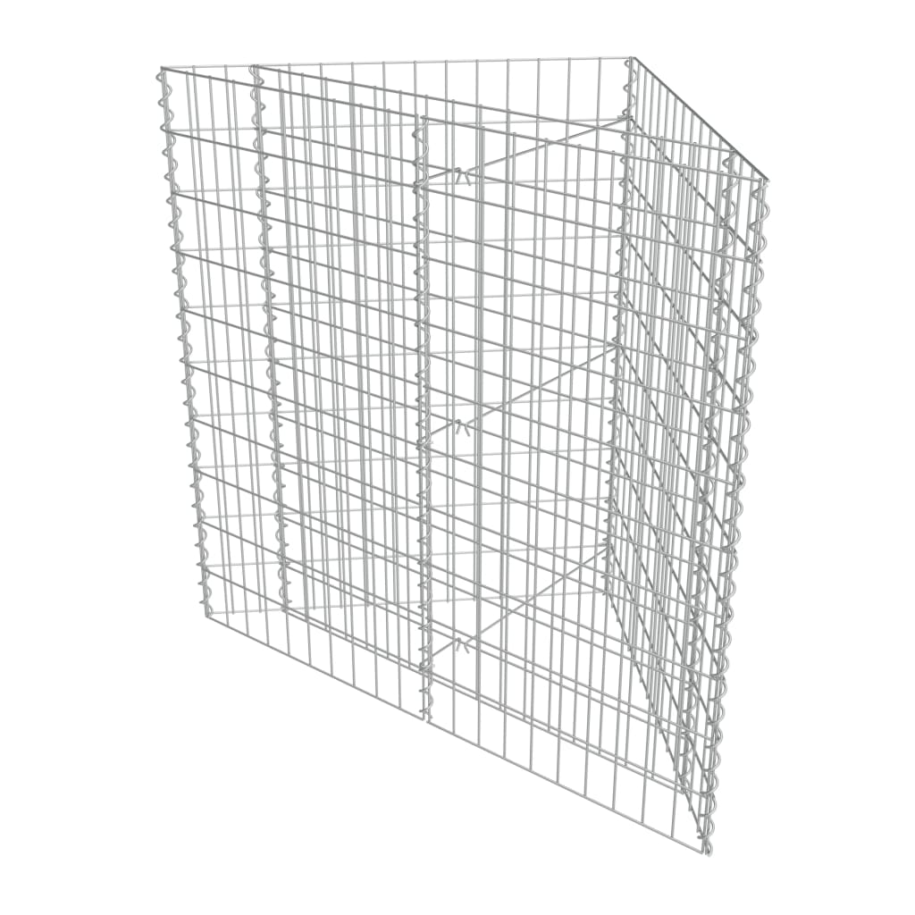 Gabionen-Hochbeet Verzinkter Stahl 75×75×100 Cm Marine